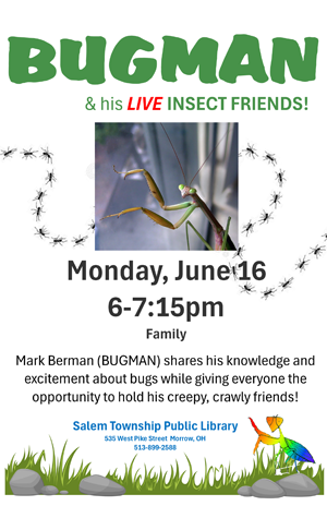 Bugman & his live insect friends