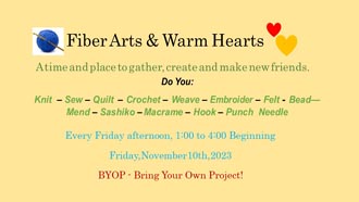 Fiber Arts Warm Hearts