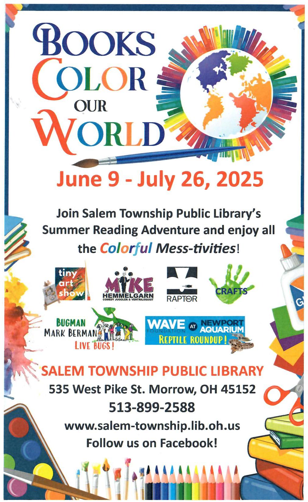 Books Color our world  Summer Reading Program information